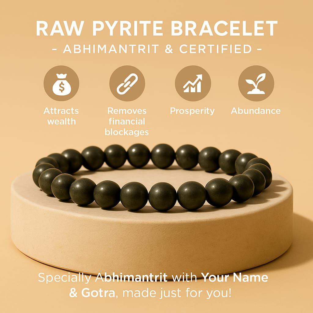 Raw Pyrite Bracelet-Abhimantrit 